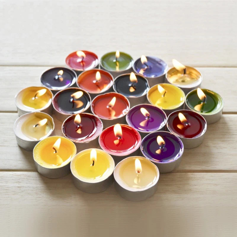 12pcs/set Tea Lights Scented Candles Romantic Smokeless Atmosphere Anniversaries Wedding Party Hotel Decor Tea Candle Light